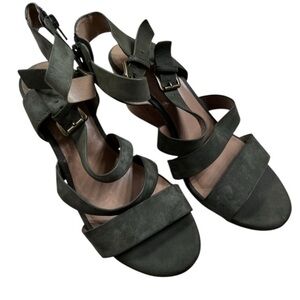 Crown Vintage Dark Green Strappy Sandals